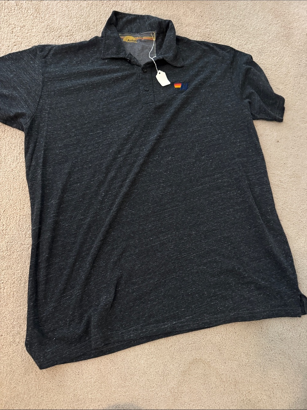 Aviator Nation Men's Charcoal Heather Polo - NWT